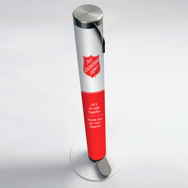 XtraSafe Sanitizer Dispenser Salvation Army Sleeve